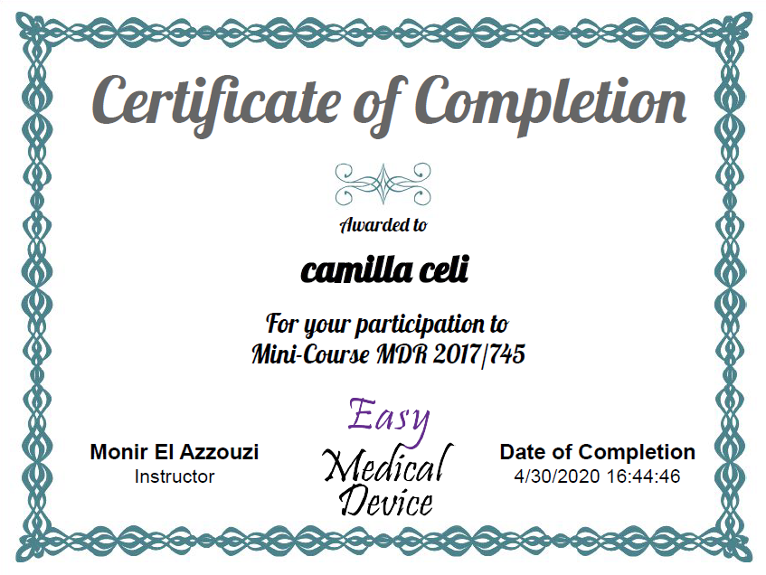 Course For EU MDR 2017/745
